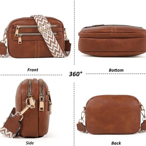 Lightweight Crossbody Bag with Adjustable Straps – 6 Pocket Design for Women - Picture 3 of 7